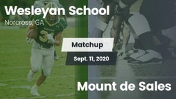Matchup: Wesleyan School vs. Mount de Sales 2020