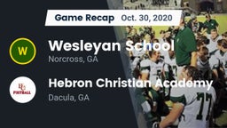 Recap: Wesleyan School vs. Hebron Christian Academy  2020