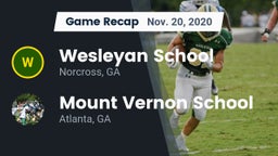 Recap: Wesleyan School vs. Mount Vernon School 2020