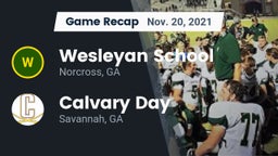 Recap: Wesleyan School vs. Calvary Day  2021