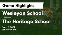 Wesleyan School vs The Heritage School Game Highlights - Jan. 2, 2021