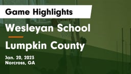 Wesleyan School vs Lumpkin County  Game Highlights - Jan. 20, 2023