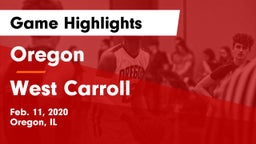 Oregon  vs West Carroll  Game Highlights - Feb. 11, 2020