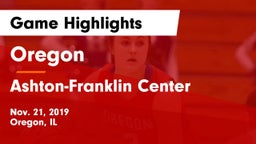 Oregon  vs Ashton-Franklin Center Game Highlights - Nov. 21, 2019