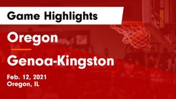 Oregon  vs Genoa-Kingston  Game Highlights - Feb. 12, 2021