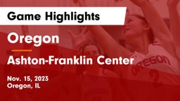 Oregon  vs Ashton-Franklin Center  Game Highlights - Nov. 15, 2023