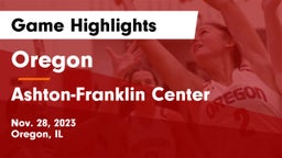 Oregon  vs Ashton-Franklin Center  Game Highlights - Nov. 28, 2023