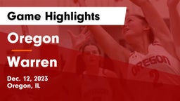Oregon  vs Warren  Game Highlights - Dec. 12, 2023