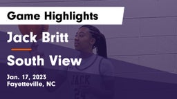 Jack Britt  vs South View  Game Highlights - Jan. 17, 2023