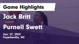 Jack Britt  vs Purnell Swett  Game Highlights - Jan. 27, 2023