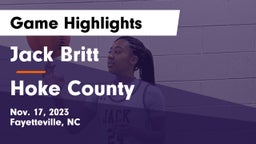 Jack Britt  vs Hoke County  Game Highlights - Nov. 17, 2023