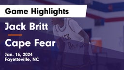 Jack Britt  vs Cape Fear  Game Highlights - Jan. 16, 2024