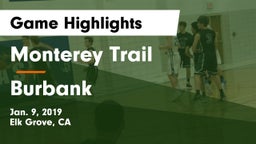 Monterey Trail  vs Burbank Game Highlights - Jan. 9, 2019