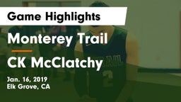 Monterey Trail  vs CK McClatchy Game Highlights - Jan. 16, 2019