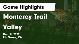 Monterey Trail  vs Valley Game Highlights - Dec. 8, 2022