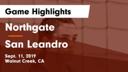 Northgate  vs San Leandro  Game Highlights - Sept. 11, 2019