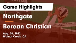 Northgate  vs Berean Christian  Game Highlights - Aug. 30, 2022