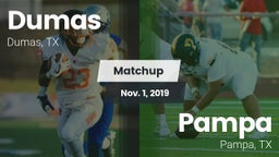 Matchup: Dumas  vs. Pampa  2019