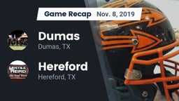 Recap: Dumas  vs. Hereford  2019