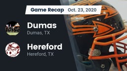 Recap: Dumas  vs. Hereford  2020
