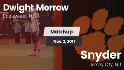 Matchup: Dwight Morrow High vs. Snyder  2017