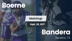 Matchup: Boerne  vs. Bandera  2017