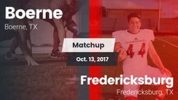 Matchup: Boerne  vs. Fredericksburg  2017