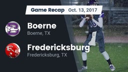 Recap: Boerne  vs. Fredericksburg  2017