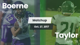 Matchup: Boerne  vs. Taylor  2017