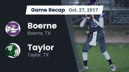 Recap: Boerne  vs. Taylor  2017