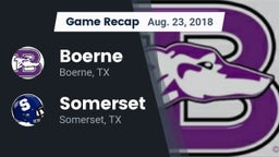 Recap: Boerne  vs. Somerset  2018