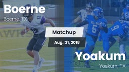 Matchup: Boerne  vs. Yoakum  2018