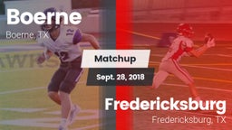 Matchup: Boerne  vs. Fredericksburg  2018