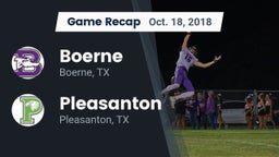 Recap: Boerne  vs. Pleasanton  2018