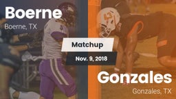 Matchup: Boerne  vs. Gonzales  2018