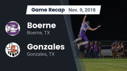 Recap: Boerne  vs. Gonzales  2018