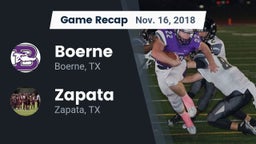 Recap: Boerne  vs. Zapata  2018