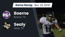 Recap: Boerne  vs. Sealy  2018