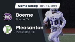 Recap: Boerne  vs. Pleasanton  2019