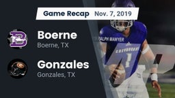 Recap: Boerne  vs. Gonzales  2019