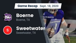 Recap: Boerne  vs. Sweetwater  2020