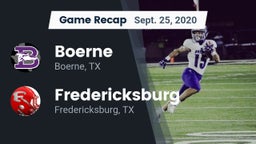 Recap: Boerne  vs. Fredericksburg  2020