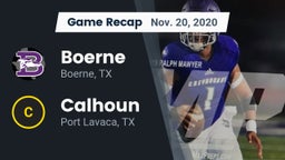 Recap: Boerne  vs. Calhoun  2020