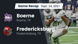 Recap: Boerne  vs. Fredericksburg  2021