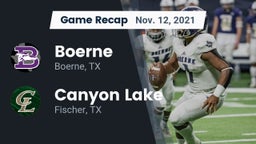 Recap: Boerne  vs. Canyon Lake  2021