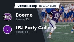 Recap: Boerne  vs. LBJ Early College  2021