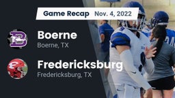 Recap: Boerne  vs. Fredericksburg  2022