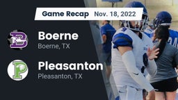 Recap: Boerne  vs. Pleasanton  2022