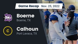 Recap: Boerne  vs. Calhoun  2022