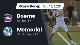 Recap: Boerne  vs. Memorial  2023